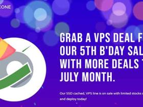 CloudCone五周年庆$14.2/年1G内存5T月流量KVM VPS洛杉矶机房
